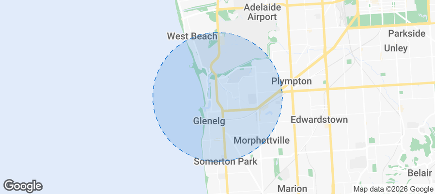 Glenelg North Airbnb map